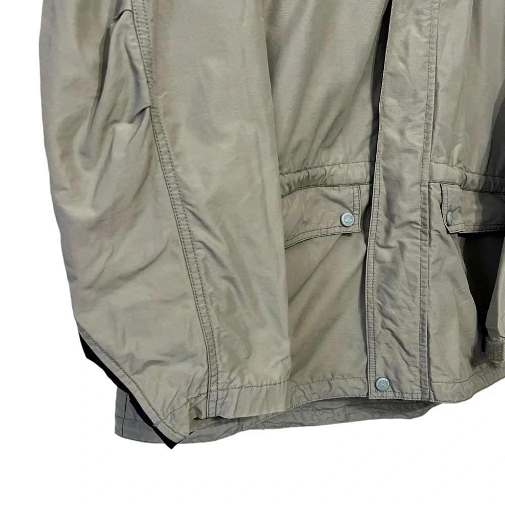 Vintage Timberland Men's Tan Hooded Rugged Weather Gear Core Jacket Size M